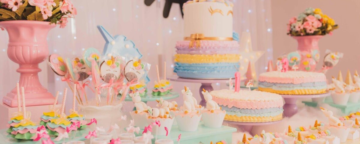 Unicorn themed party food