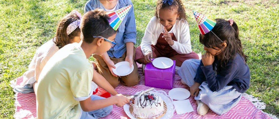 Kids celebrating a birthday