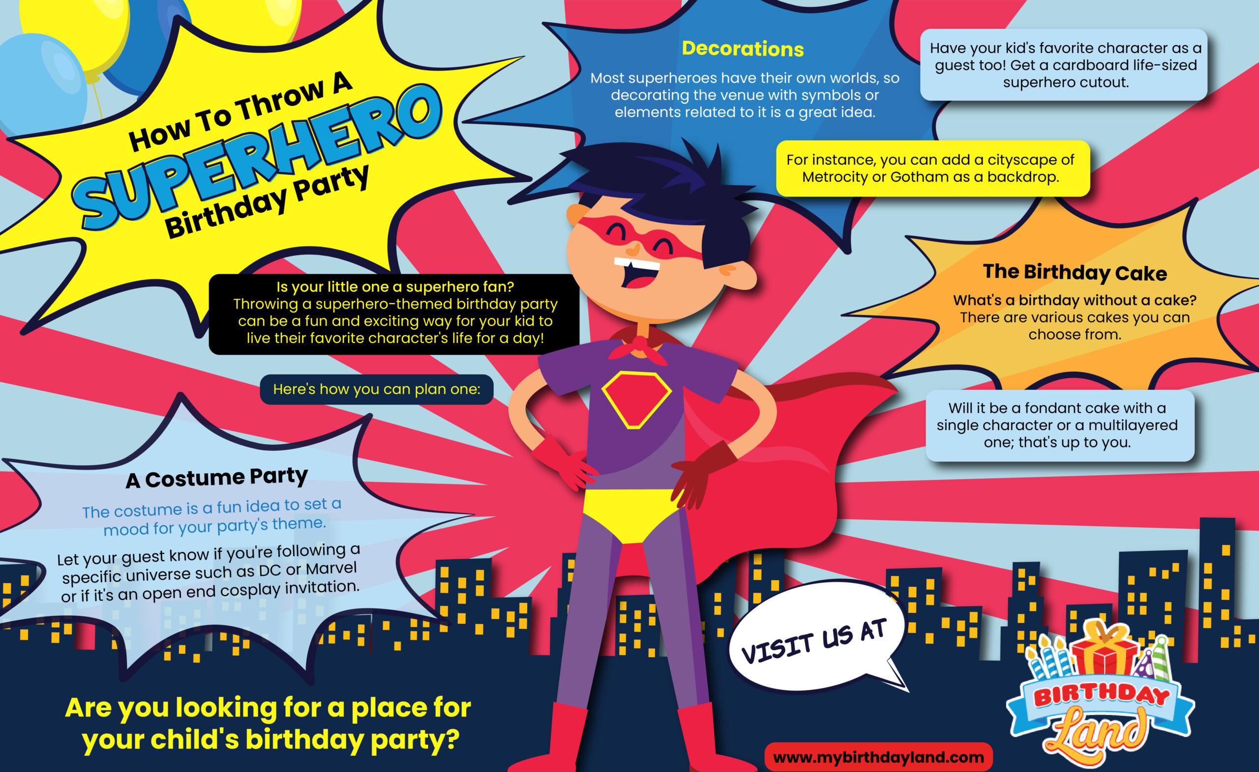 how to throw a superhero birthday party