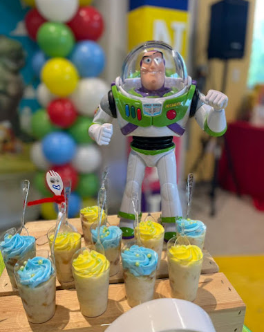 An image showing a toy astronaut on a sweets section
