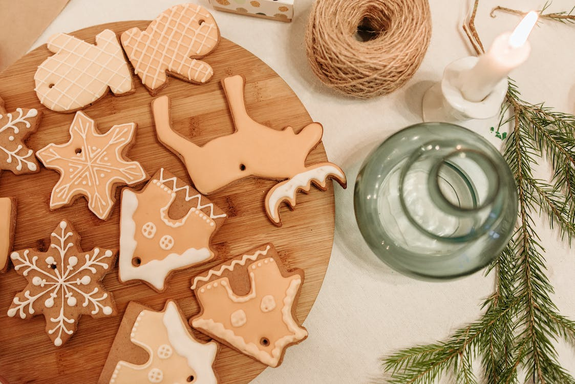 An image showing different Christmas themed-cookies
