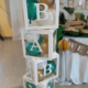 BABY written in separate blocks as part of baby shower décor at BirthdayLand