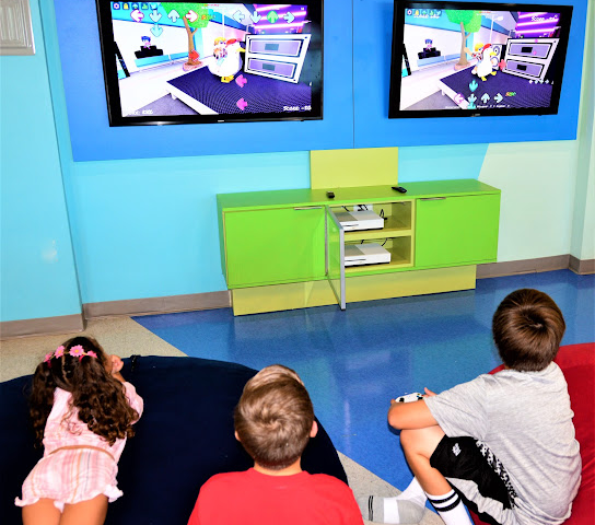 Kids playing video game