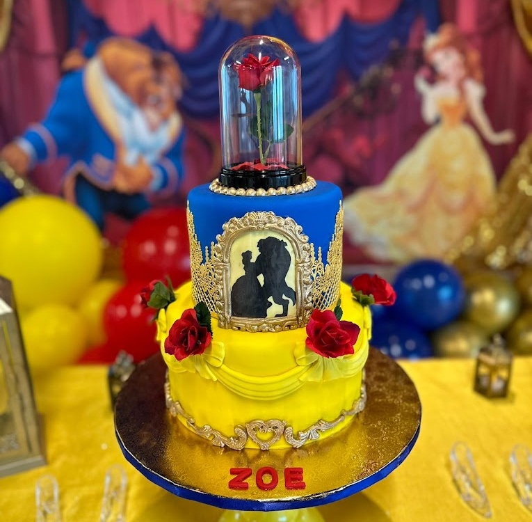 A birthday cake at a themed birthday party