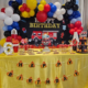 Sweet treats and decor at a birthday party
