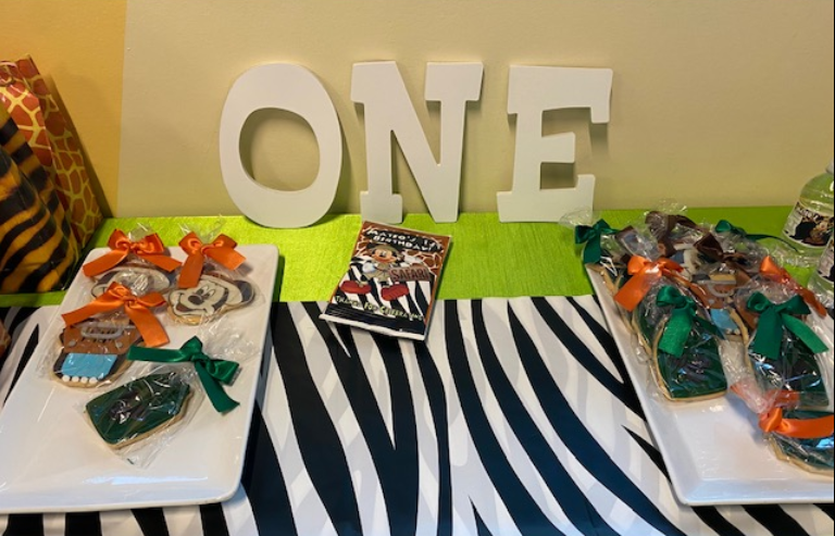 Wrapped treats on a table 