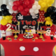 a Mickey Mouse themed birthday table