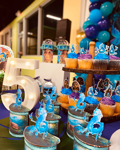 Party favors on a table at a birthday party