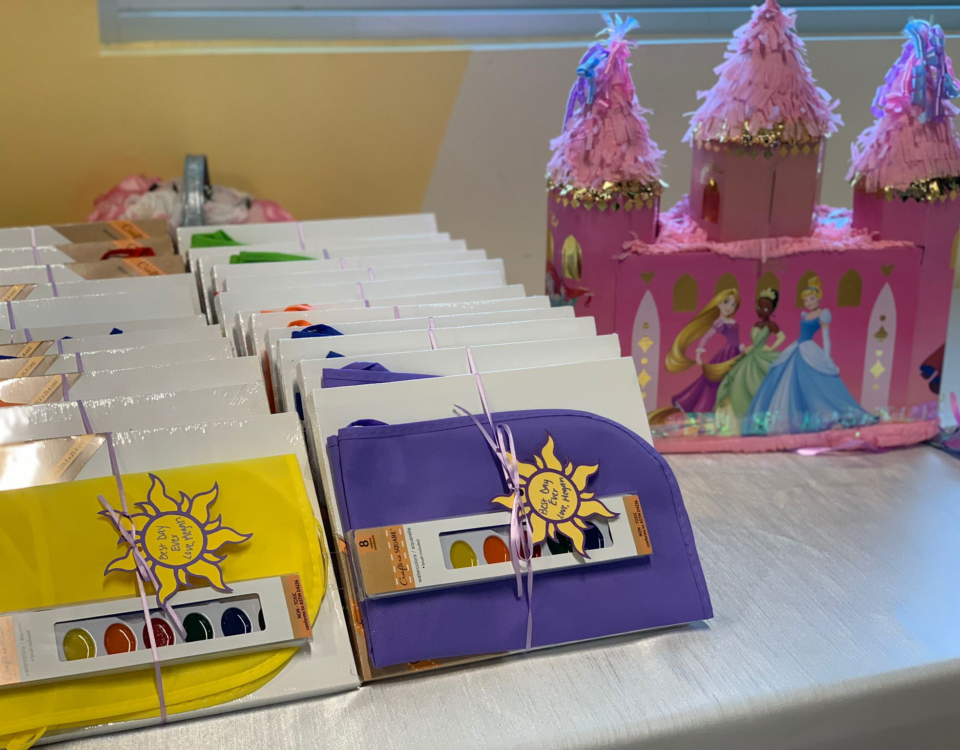 party favors arranged on a table