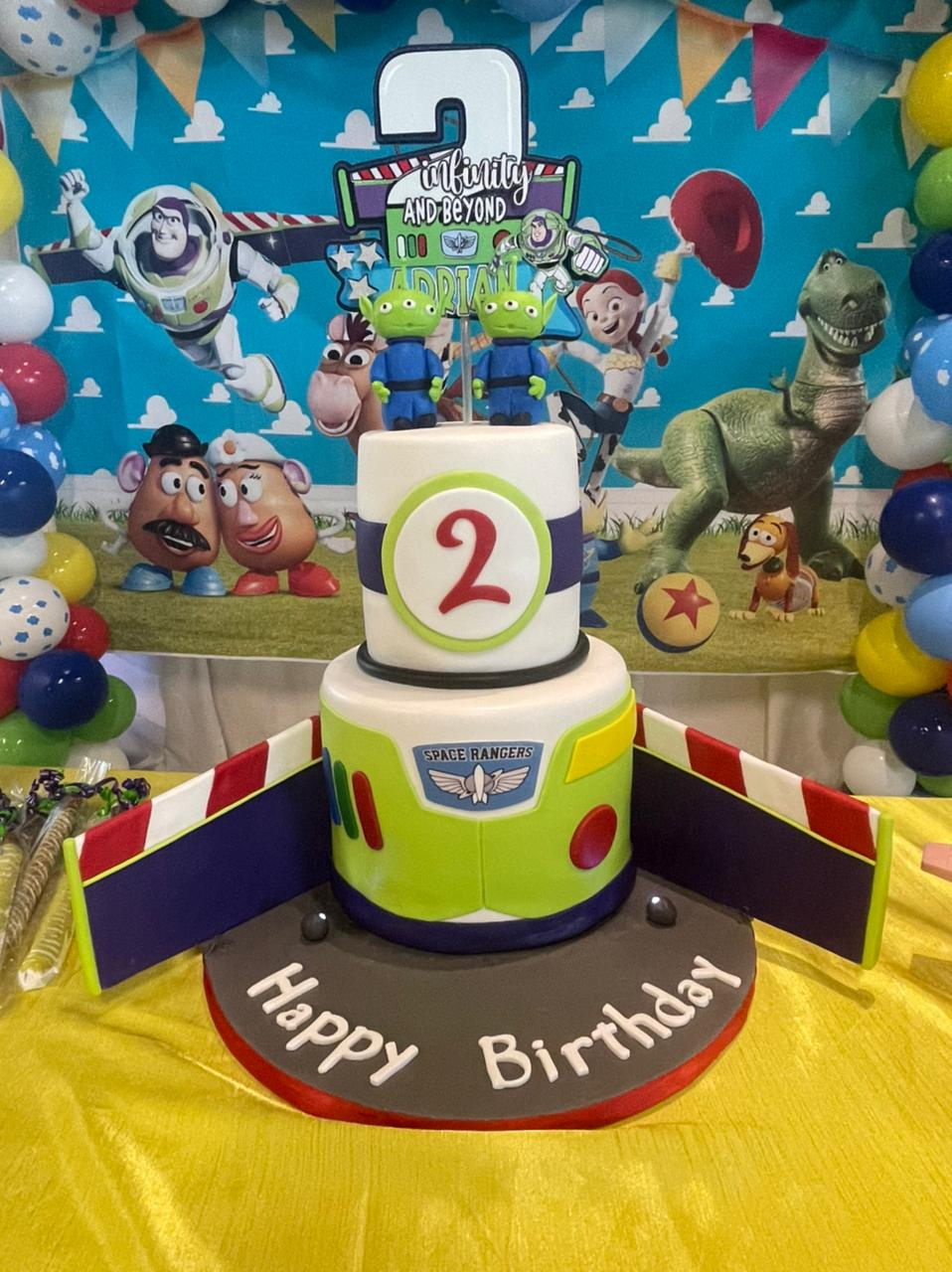 a toy story themed birthday cake